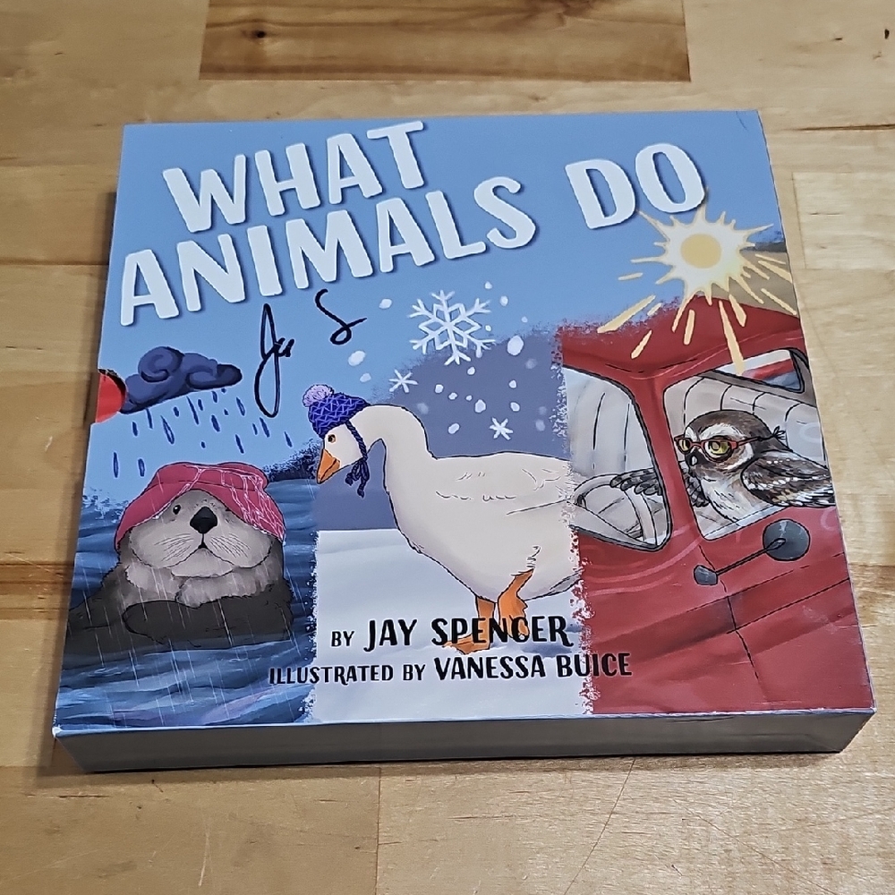 📚 NWT What Animals Do 3 Book Box Set When It Rains Snows Hot Jay Spencer